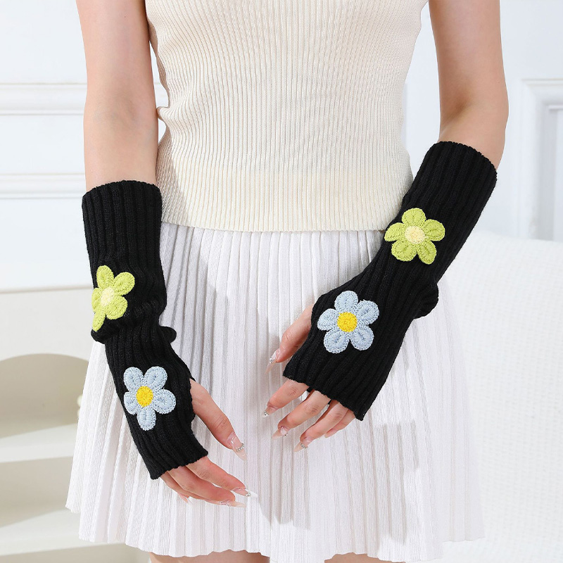 Y2k Accessories Sweet Pink Flo - Fingerless Glove Knit ulasan dan harga