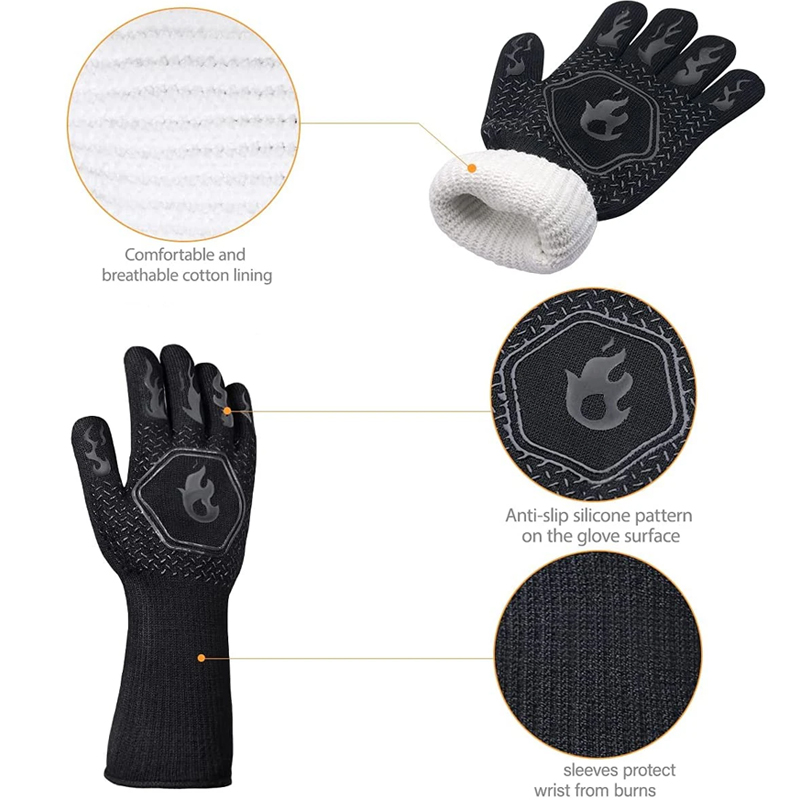 1 Pair Oven Gloves, Oven Mitts - Heat Resistant Glove ulasan dan harga