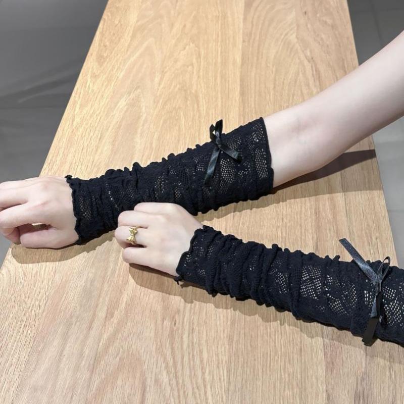 Women Gothic Mesh Fingerless G - Fingerless Glove Knit ulasan dan harga