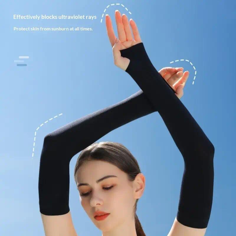 3 Pairs Ice Sleeves Stylish Si - Fingerless Glove Knit ulasan dan harga