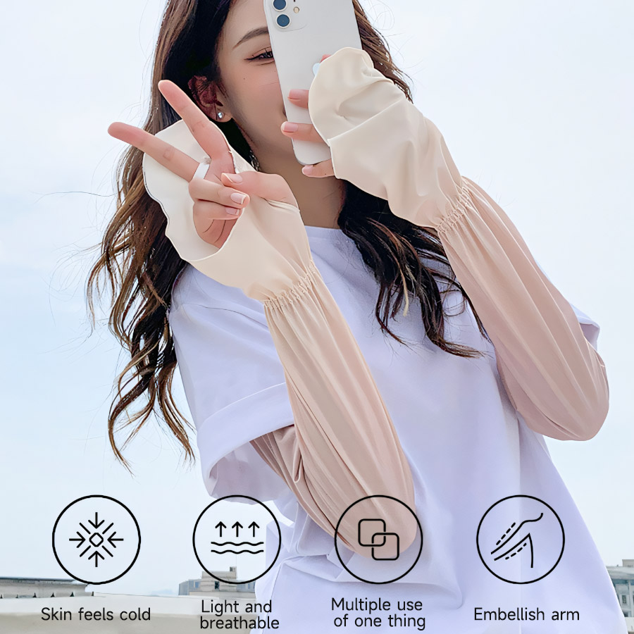 Driving Fingerless Sun Sleeves - Fingerless Glove Knit ulasan dan harga