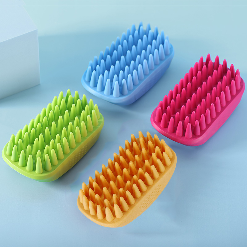 1pcs Pet Bath Brush Rubber Com - Rubber Glove Cleaning ulasan dan harga