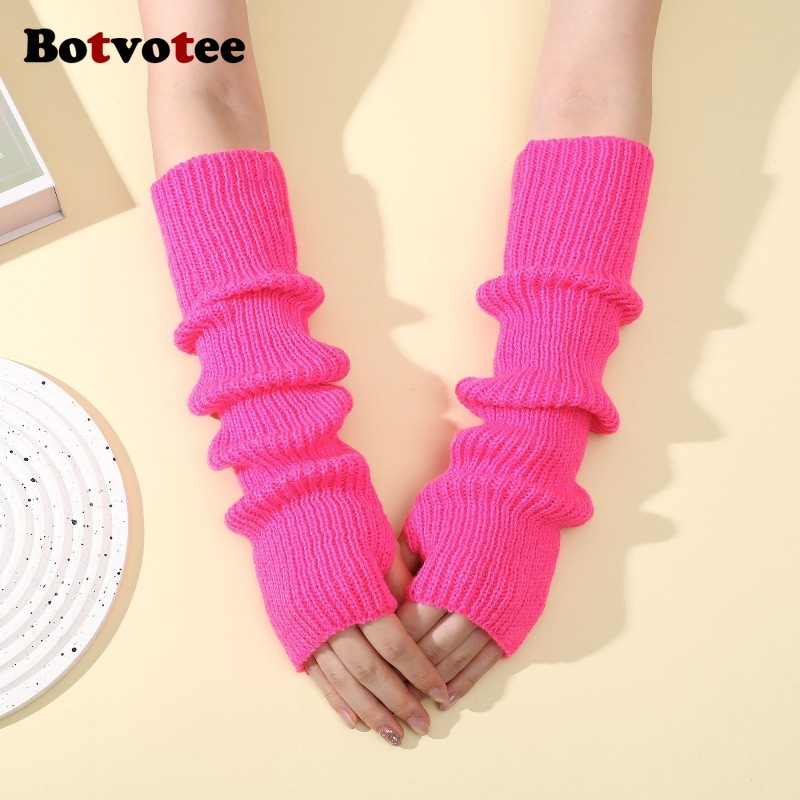 Botvotee Y2k Accessories Knit  - Fingerless Glove Knit ulasan dan harga