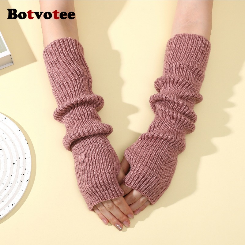 Botvotee Y2k Accessories Knit  - Fingerless Glove Knit ulasan dan harga