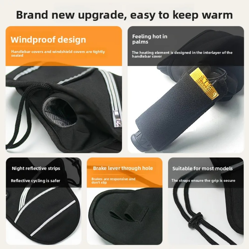 Motorcycle Handlebar Covers Wi - Heat Resistant Glove ulasan dan harga